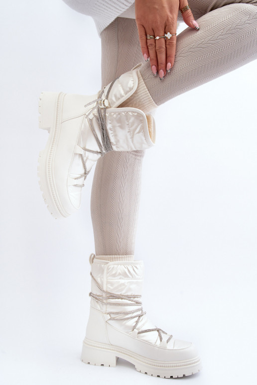 Teplé snehule v bielej farbe Rilana Teplé snehule v bielej farbe Rilana