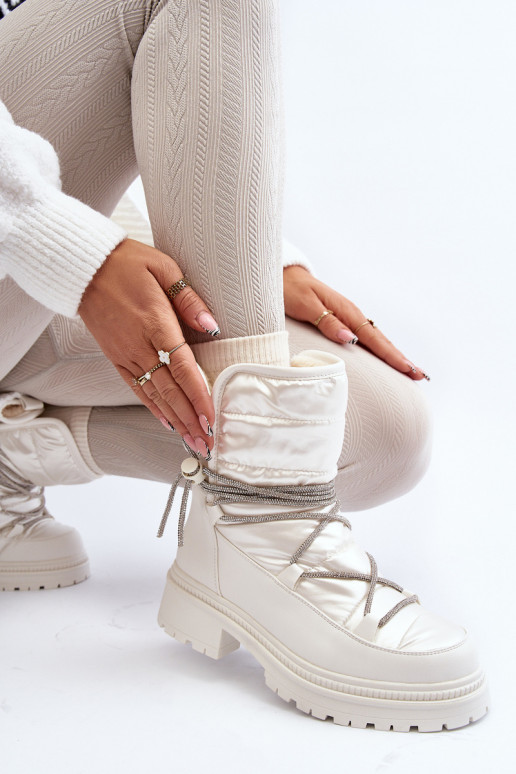 Teplé snehule v bielej farbe Rilana Teplé snehule v bielej farbe Rilana