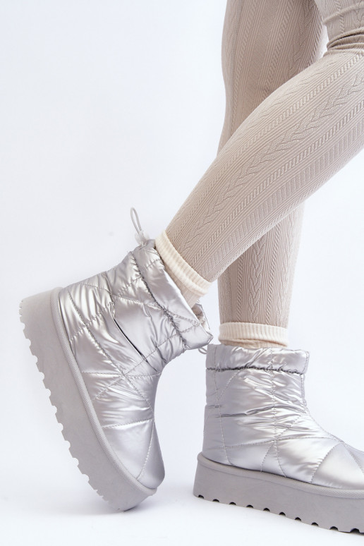 snehule s platformou v striebornej farbe Fionia snehule s platformou v striebornej farbe Fionia