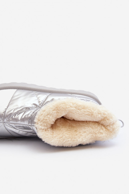 snehule s platformou v striebornej farbe Fionia snehule s platformou v striebornej farbe Fionia