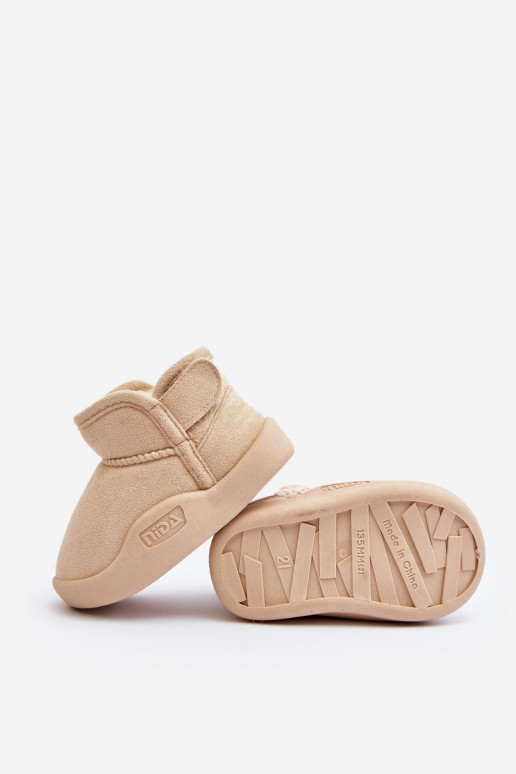 snehule Detské vyteplené kožušinkou vo vnútri béžovej farby Benigna snehule Detské vyteplené kožušinkou vo vnútri béžovej farby Benigna