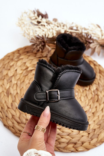 Detské eko snehule na remienky v čiernej farbe Orinor 2