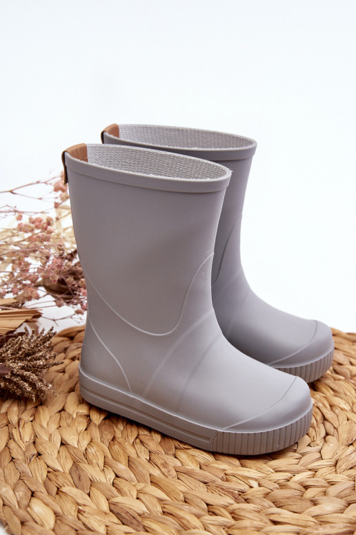 Detské gumené topánky Wave Gokids 979 sivej farby