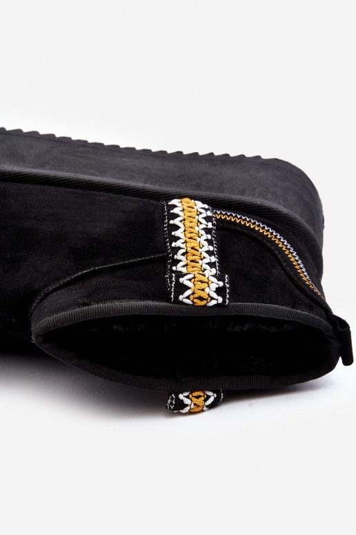 vzorované snehule na platforme v čiernej farbe Udra vzorované snehule na platforme v čiernej farbe Udra