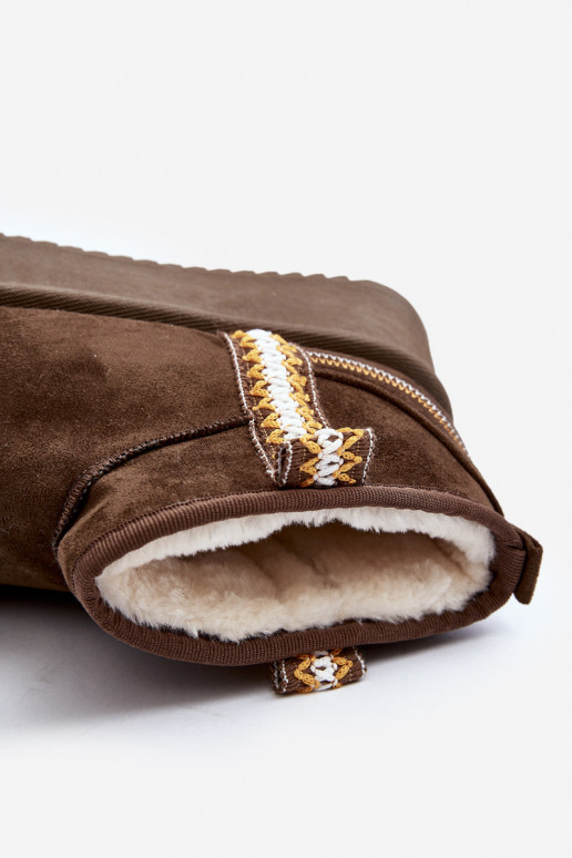 vzorované snehule na platforme v khaki farbe Udra vzorované snehule na platforme v khaki farbe Udra