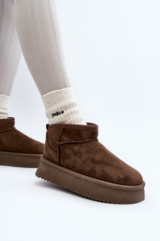 snehule s masívnou podrážkou v khaki farbe Caliksa