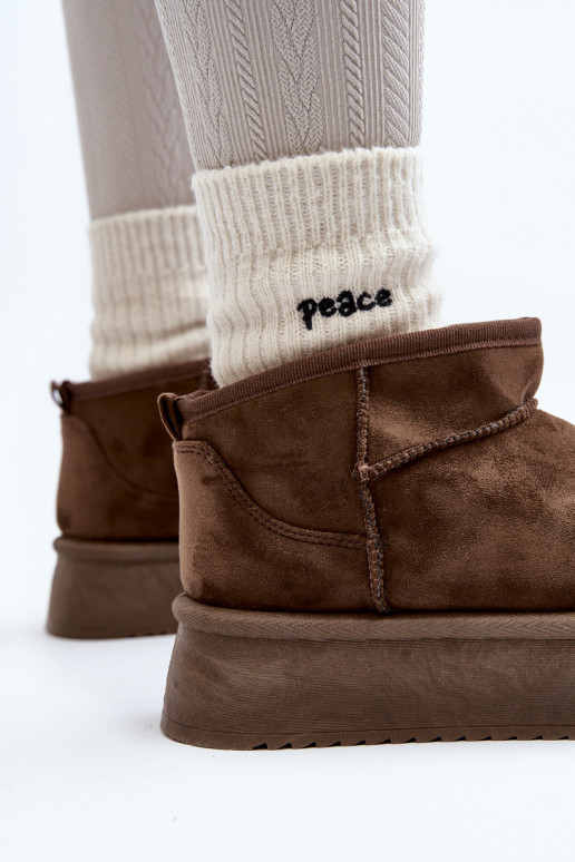 snehule s masívnou podrážkou v khaki farbe Caliksa