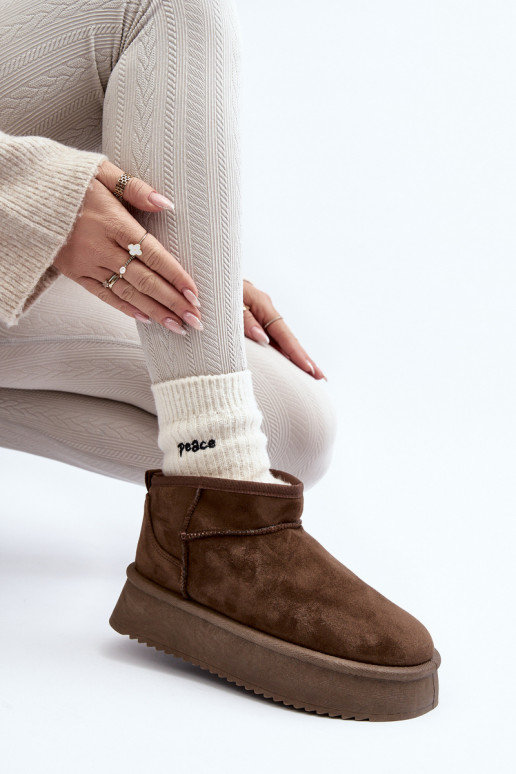 snehule s masívnou podrážkou v khaki farbe Caliksa