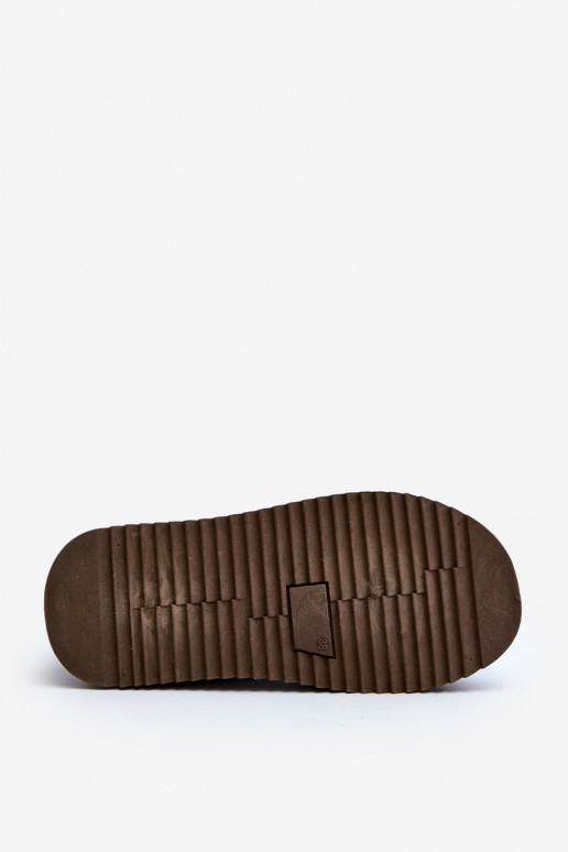 snehule s masívnou podrážkou v khaki farbe Caliksa