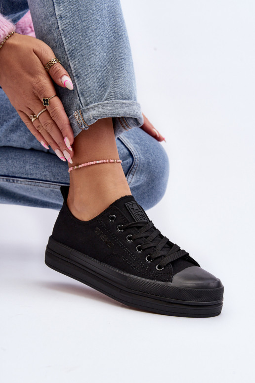 Textilné tenisky v čiernej farbe Staneva Textilné tenisky v čiernej farbe Staneva