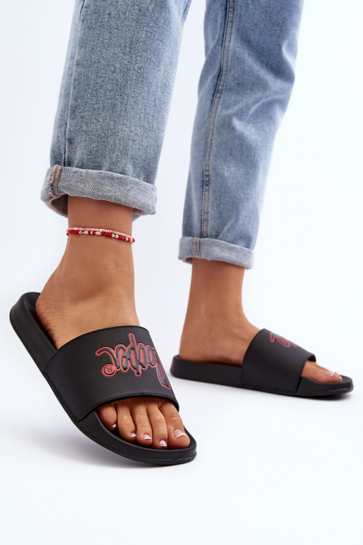 Papuče Lee Cooper LCW-24-42-2483L čiernej farby