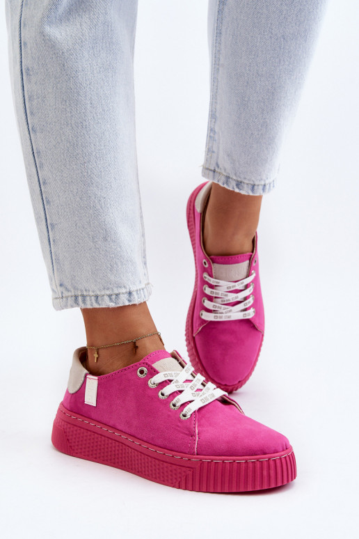 Voľnočasová obuv MEMORY FOAM SYSTEM BIG STAR NN276004 ružovej farby