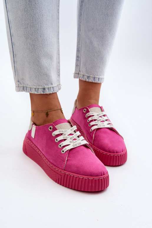 Voľnočasová obuv MEMORY FOAM SYSTEM BIG STAR NN276004 ružovej farby