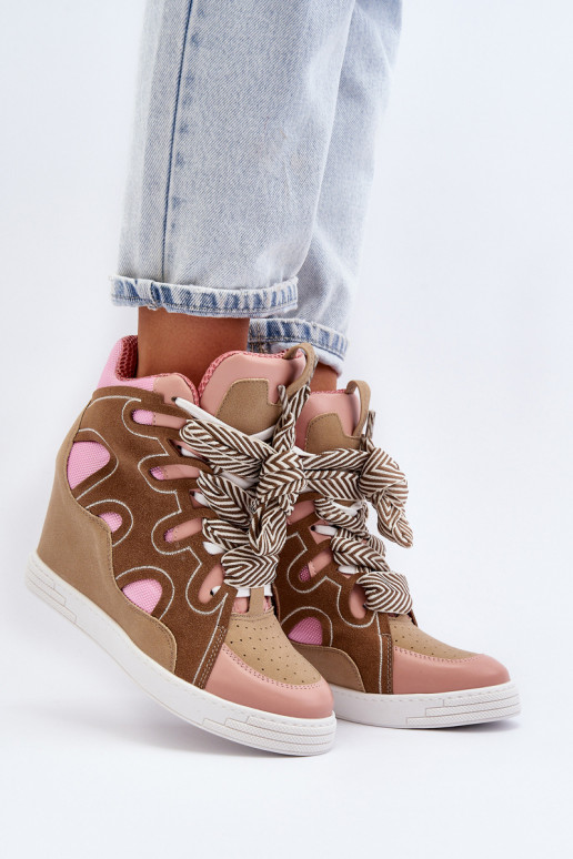 Tenisky model topánky ružovej farby Leoppa