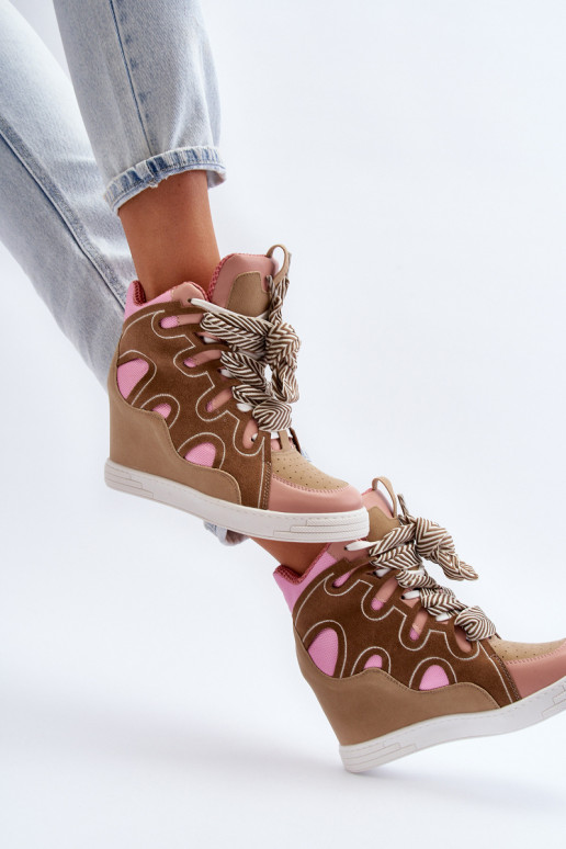 Tenisky model topánky ružovej farby Leoppa