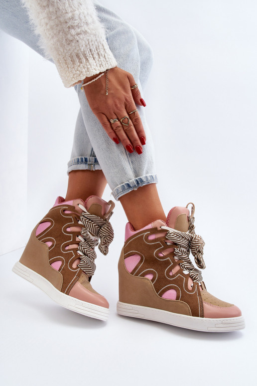 Tenisky model topánky ružovej farby Leoppa
