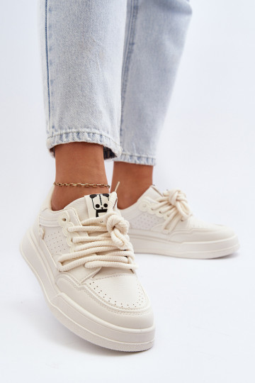 Tenisky model topánky Eco béžová farba Avanalis 2