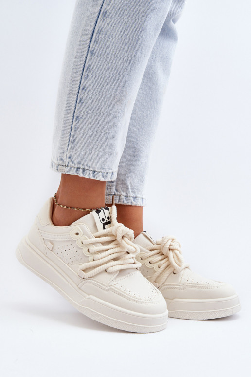 Tenisky model topánky Eco béžová farba Avanalis