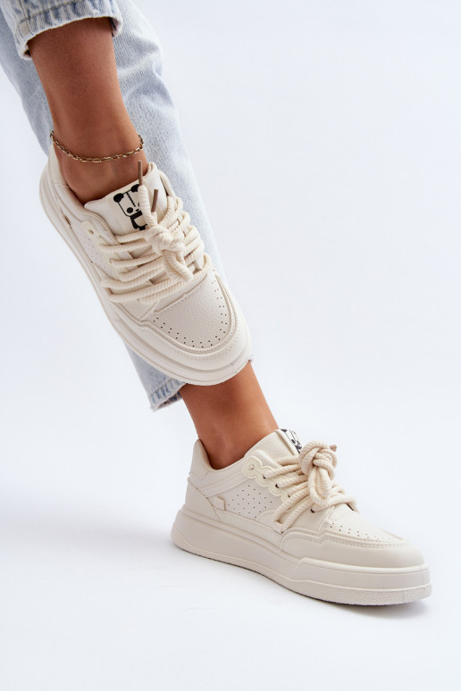 Tenisky model topánky Eco béžová farba Avanalis