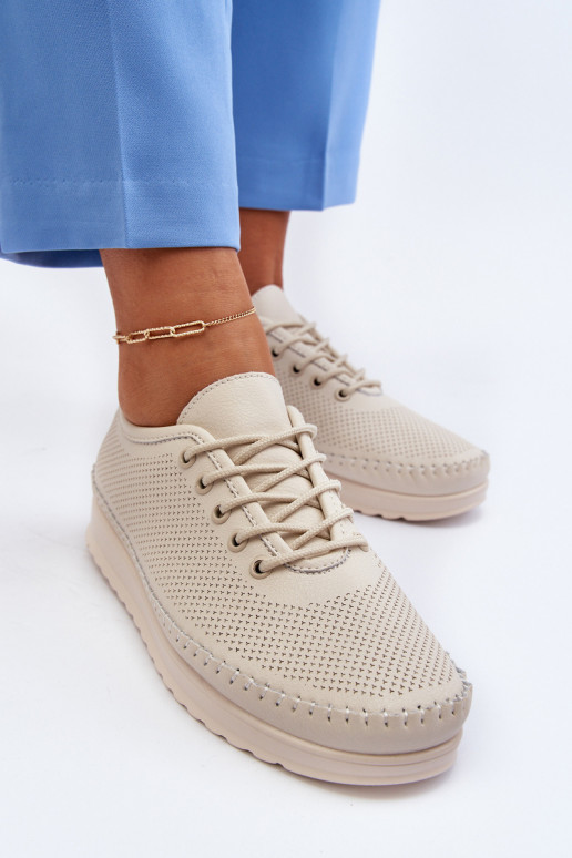 Topánky športového štýlu Voľnočasová obuv béžovej farby Lalnai Topánky športového štýlu Voľnočasová obuv béžovej farby Lalnai