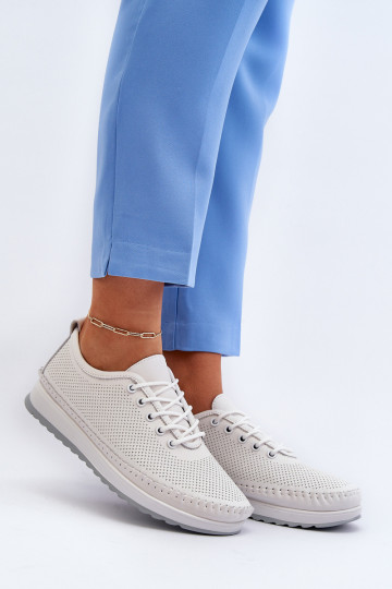 Topánky športového štýlu Voľnočasová obuv biela farba Lalnai 2