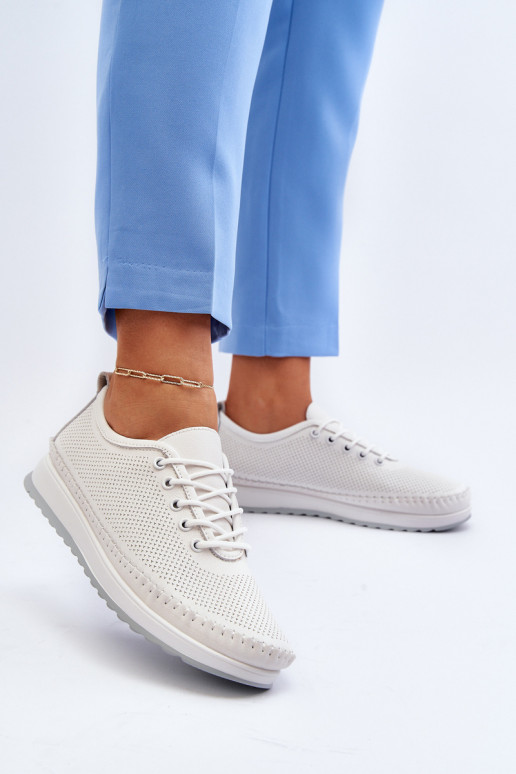 Topánky športového štýlu Voľnočasová obuv biela farba Lalnai Topánky športového štýlu Voľnočasová obuv biela farba Lalnai