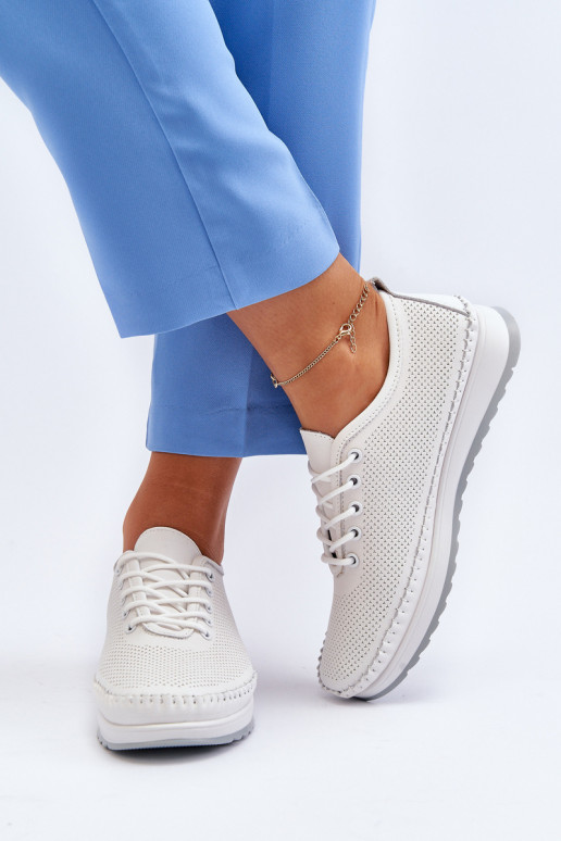 Topánky športového štýlu Voľnočasová obuv biela farba Lalnai Topánky športového štýlu Voľnočasová obuv biela farba Lalnai