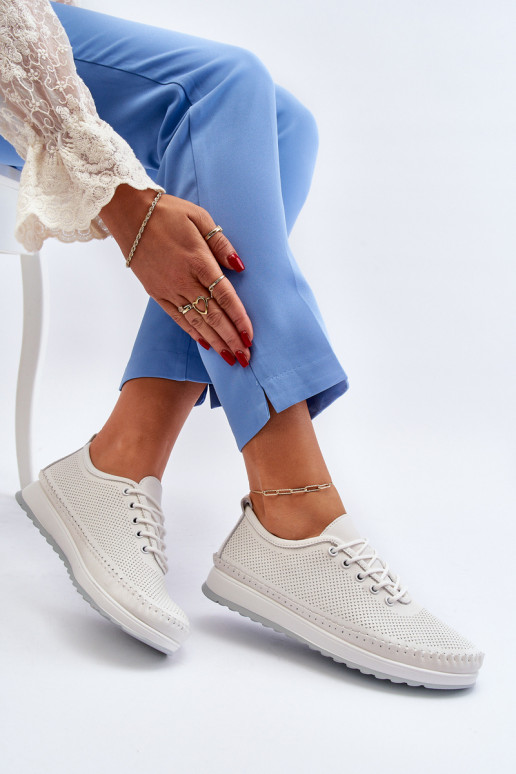 Topánky športového štýlu Voľnočasová obuv biela farba Lalnai Topánky športového štýlu Voľnočasová obuv biela farba Lalnai