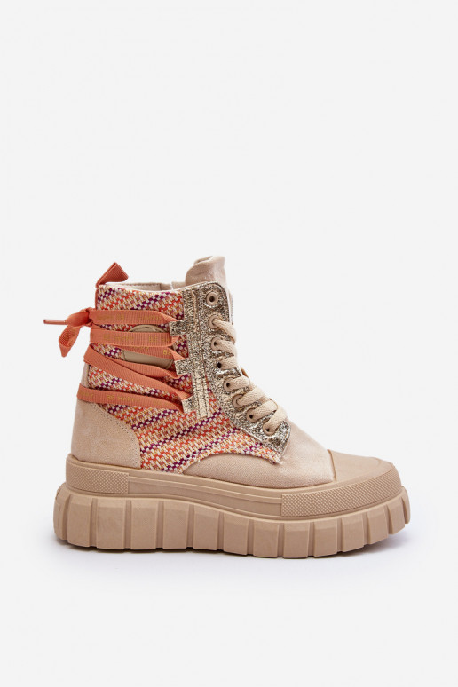 Voľnočasová obuv s platformou v béžovej farbe Kernia Voľnočasová obuv s platformou v béžovej farbe Kernia