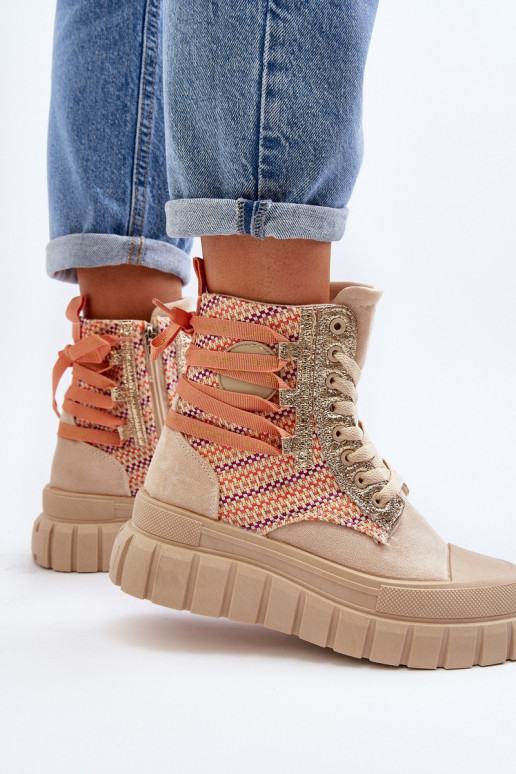 Voľnočasová obuv s platformou v béžovej farbe Kernia Voľnočasová obuv s platformou v béžovej farbe Kernia