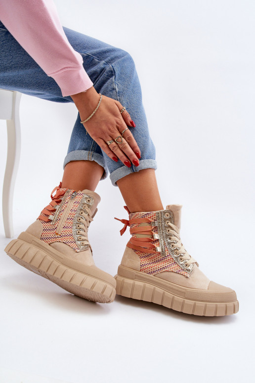 Voľnočasová obuv s platformou v béžovej farbe Kernia Voľnočasová obuv s platformou v béžovej farbe Kernia