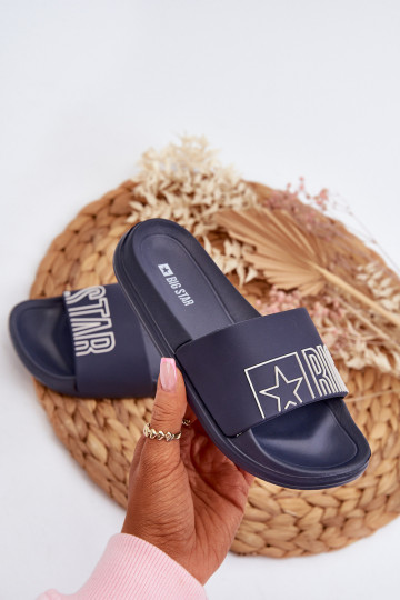 Papuče detské BIG STAR NN374521 tmavomodré 2