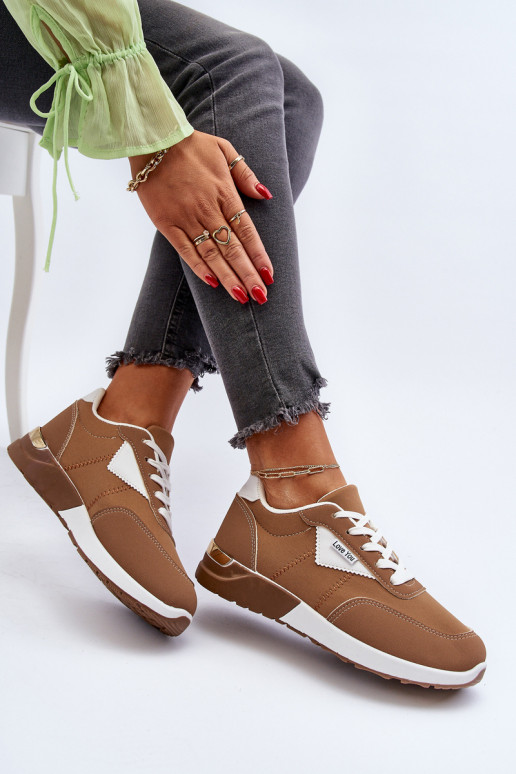 športová obuv Tenisky model topánky hnedá farba Vovella