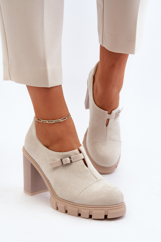 čižmy na podpätku slonovinovej farby Tauina čižmy na podpätku slonovinovej farby Tauina