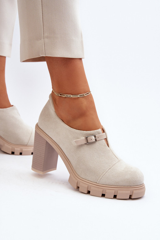 čižmy na podpätku slonovinovej farby Tauina čižmy na podpätku slonovinovej farby Tauina