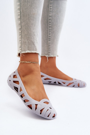 Gumová balerína šedá farba Salam