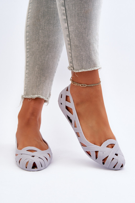 Gumová balerína šedá farba Salam