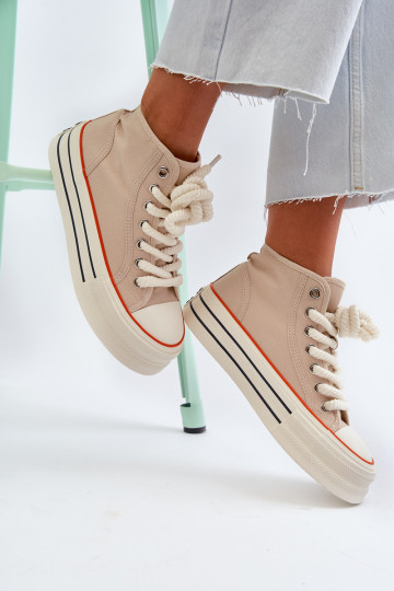 Ležérne topánky na platforme béžovej Aineri 2