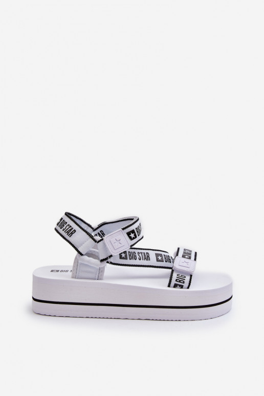 Dámske sandále s platformou Big Star NN274A526 bielej farby