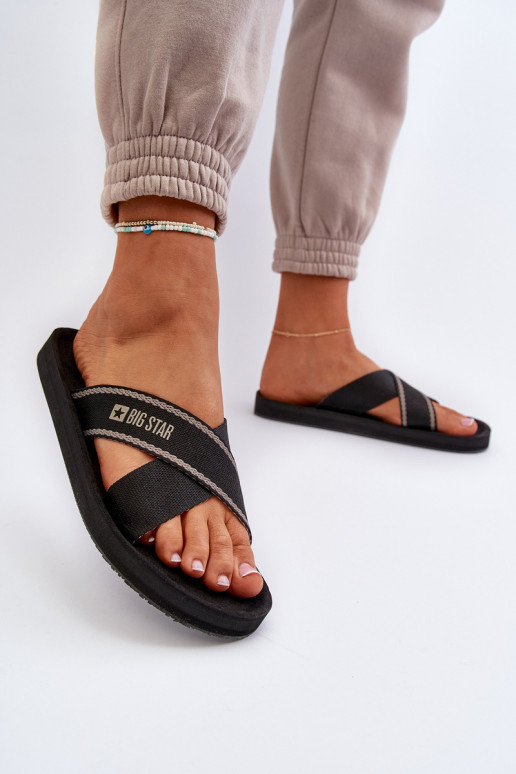 Dámske papuče Big Star NN274A059 čierne Dámske papuče Big Star NN274A059 čierne