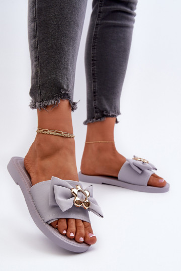 Dámske papuče so stuhami Lawendowe Arsicada