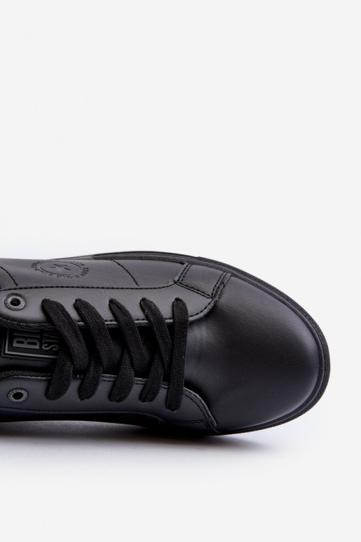 Pánska obuv na voľný čas z eko kože Big Star NN174284 čiernej farby