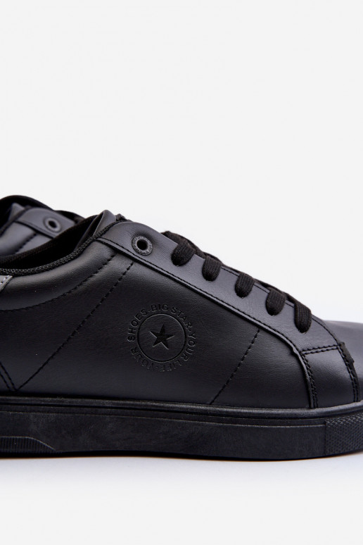 Pánska obuv na voľný čas z eko kože Big Star NN174284 čiernej farby