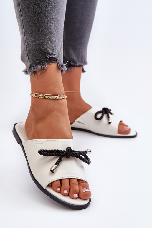 Dámske papuče Eko Big Star NN274067 bielej farby