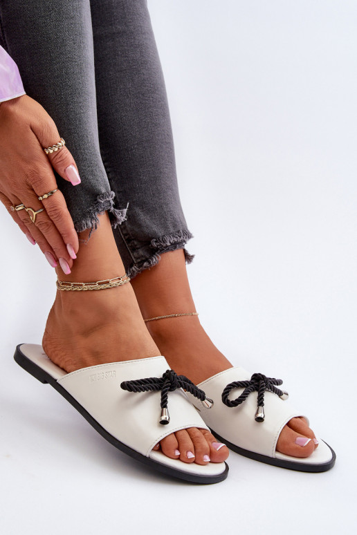 Dámske papuče Eko Big Star NN274067 bielej farby