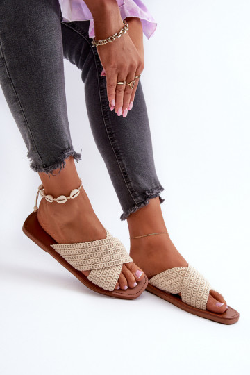 Papuče Big Star NN274078 béžové 2