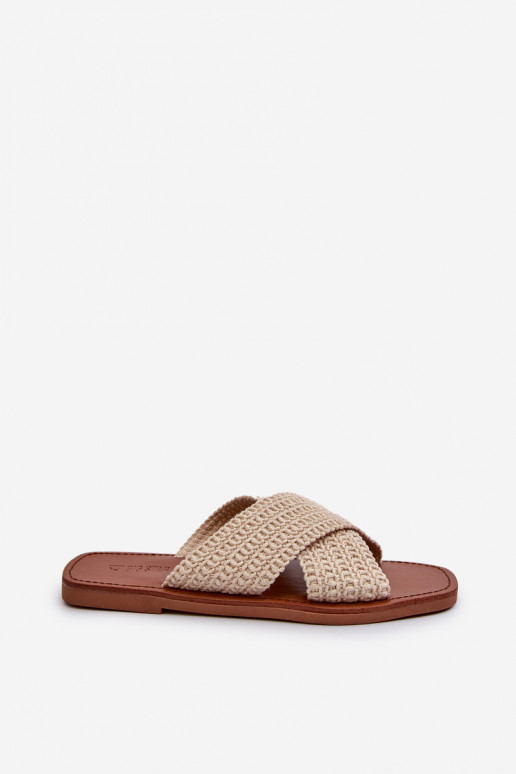 Papuče Big Star NN274078 béžové