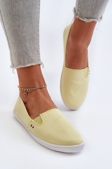 Športová obuv obuv na voľný čas Slip-On žltá farba Adrancia