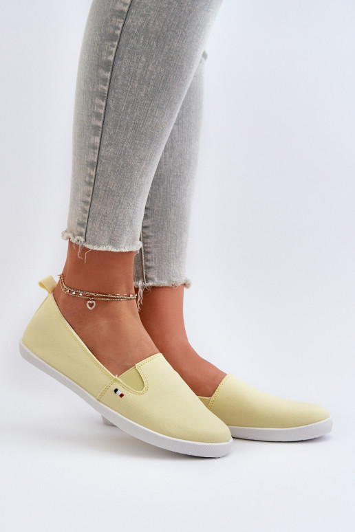 Športová obuv obuv na voľný čas Slip-On žltá farba Adrancia