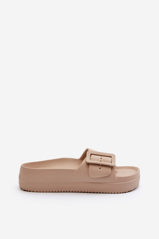 Béžové ľahké žabky na platforme Big Star NN274A666 s prackami Béžové ľahké žabky na platforme Big Star NN274A666 s prackami